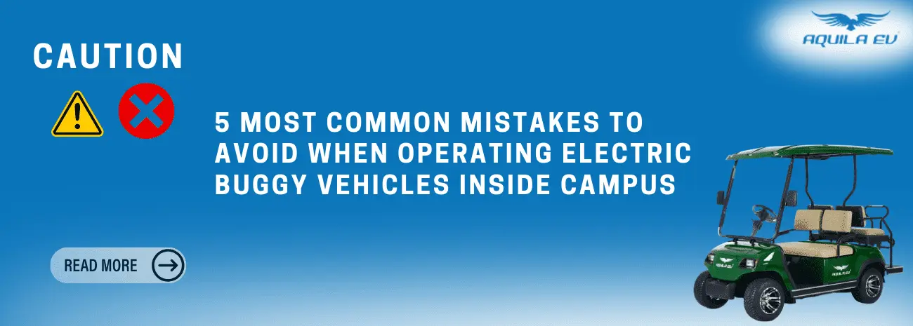 Guide to choosing an electric golf cart in India with an image of a green cart in a parking lot