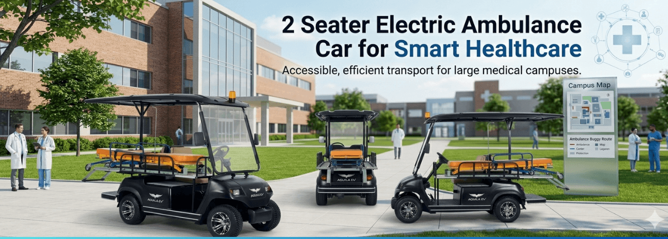 2 Seater Electric Ambulance Car for Smart Healthcare